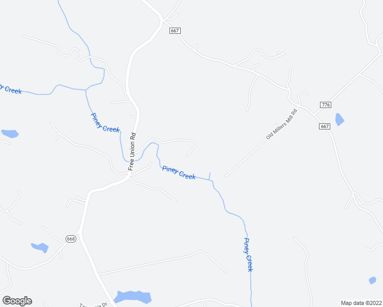 map of restaurants, bars, coffee shops, grocery stores, and more near 5281 Free Union Road in Free Union