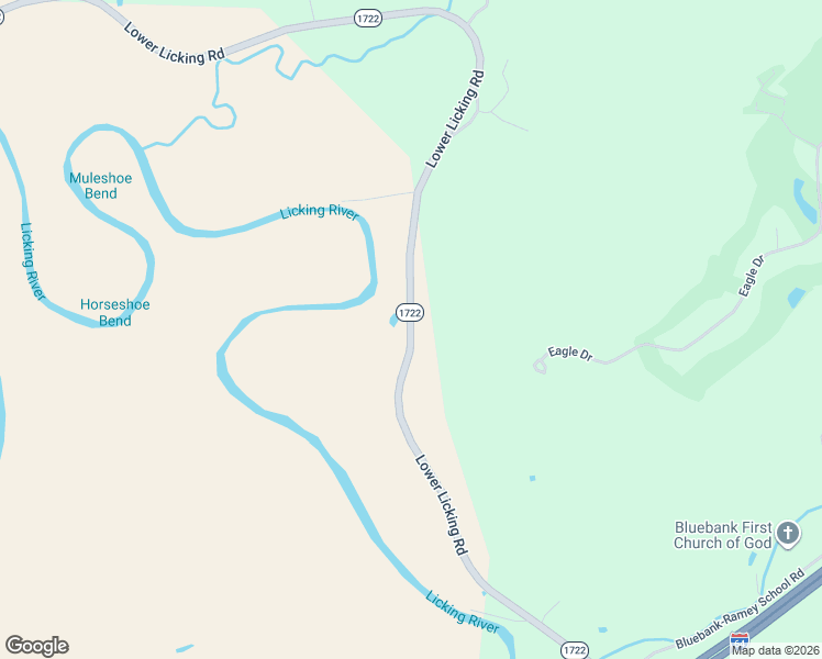 map of restaurants, bars, coffee shops, grocery stores, and more near 4408-5322 Lower Licking Road in Morehead