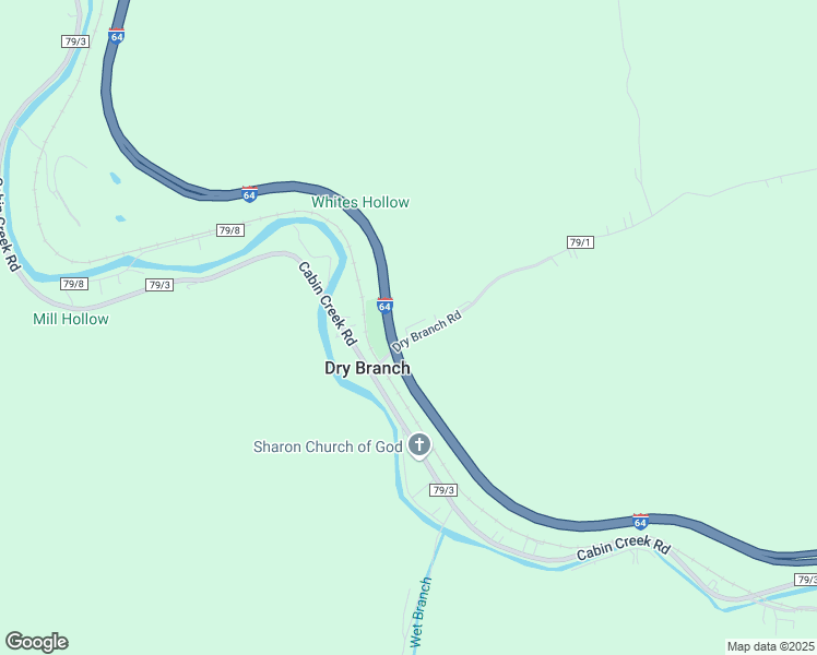 map of restaurants, bars, coffee shops, grocery stores, and more near 30 Mox Drive in Kanawha County