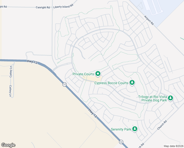 map of restaurants, bars, coffee shops, grocery stores, and more near 47 Augusta Court in Rio Vista