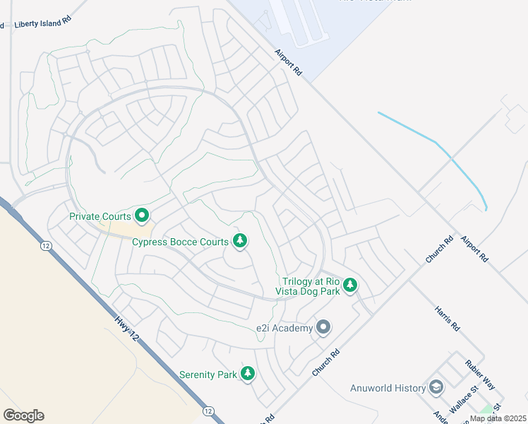 map of restaurants, bars, coffee shops, grocery stores, and more near 540 Edgewood Drive in Rio Vista
