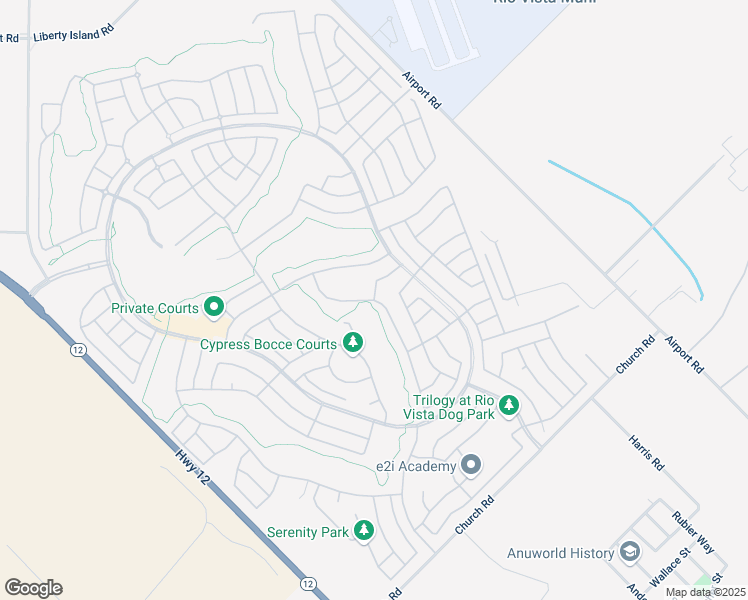 map of restaurants, bars, coffee shops, grocery stores, and more near Edgewood Dr & Laurel Pl in Rio Vista