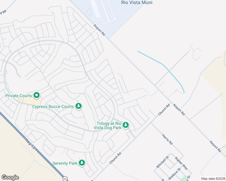 map of restaurants, bars, coffee shops, grocery stores, and more near 499 Twin Lakes Lane in Rio Vista