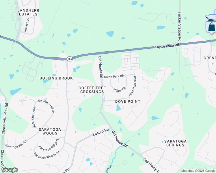 map of restaurants, bars, coffee shops, grocery stores, and more near 4202 Stilger Circle in Louisville