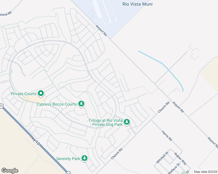 map of restaurants, bars, coffee shops, grocery stores, and more near 540 Birch Ridge Drive in Rio Vista