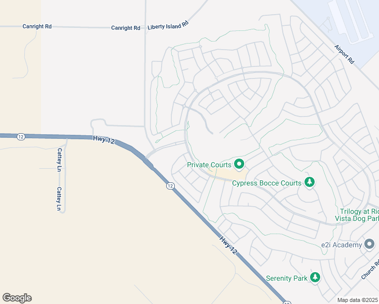 map of restaurants, bars, coffee shops, grocery stores, and more near Summerset Dr & Alpine Dr in Rio Vista