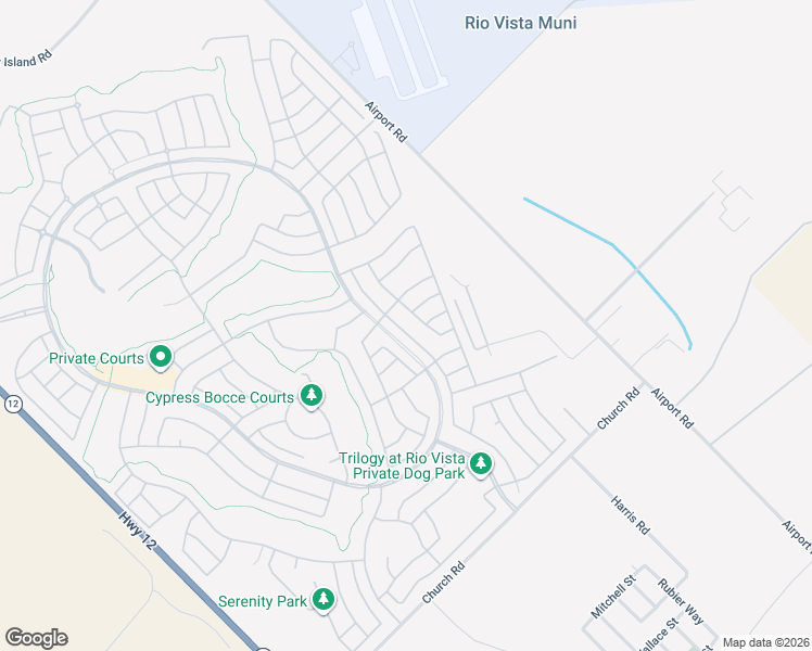 map of restaurants, bars, coffee shops, grocery stores, and more near 540 Birch Ridge Drive in Rio Vista