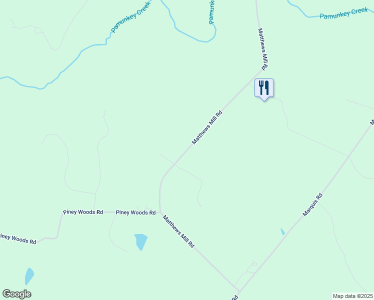 map of restaurants, bars, coffee shops, grocery stores, and more near 16238 Matthews Mill Road in Orange