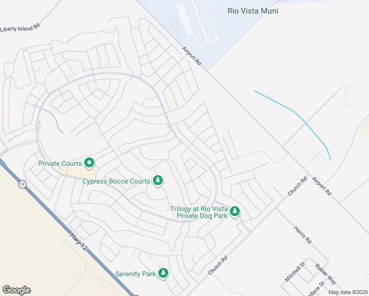 map of restaurants, bars, coffee shops, grocery stores, and more near 425 Arlington Drive in Rio Vista