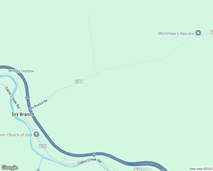 map of restaurants, bars, coffee shops, grocery stores, and more near 742 Dry Branch Road in Cabin Creek