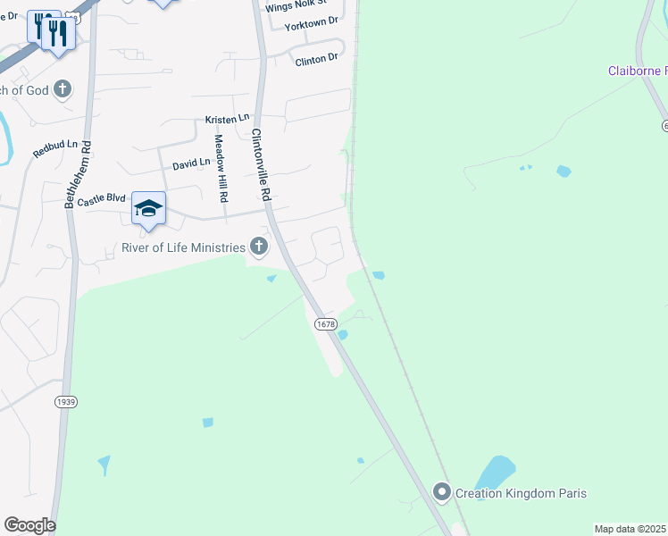 map of restaurants, bars, coffee shops, grocery stores, and more near 401 Effrain Court in Paris