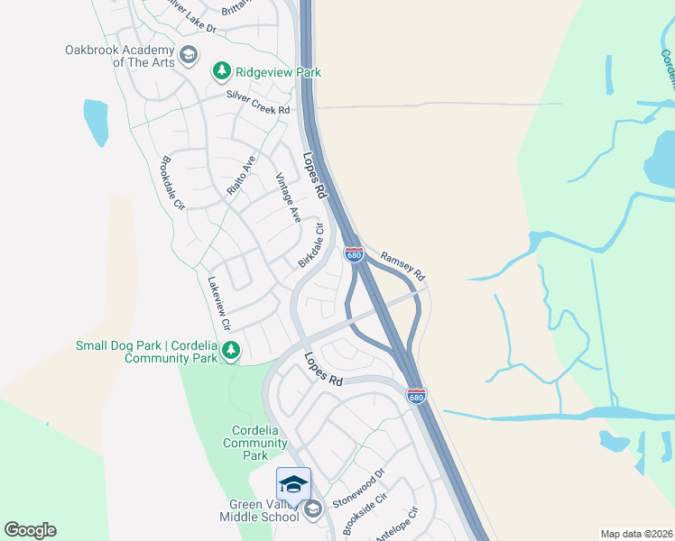 map of restaurants, bars, coffee shops, grocery stores, and more near Luther E. Gibson Freeway in Fairfield