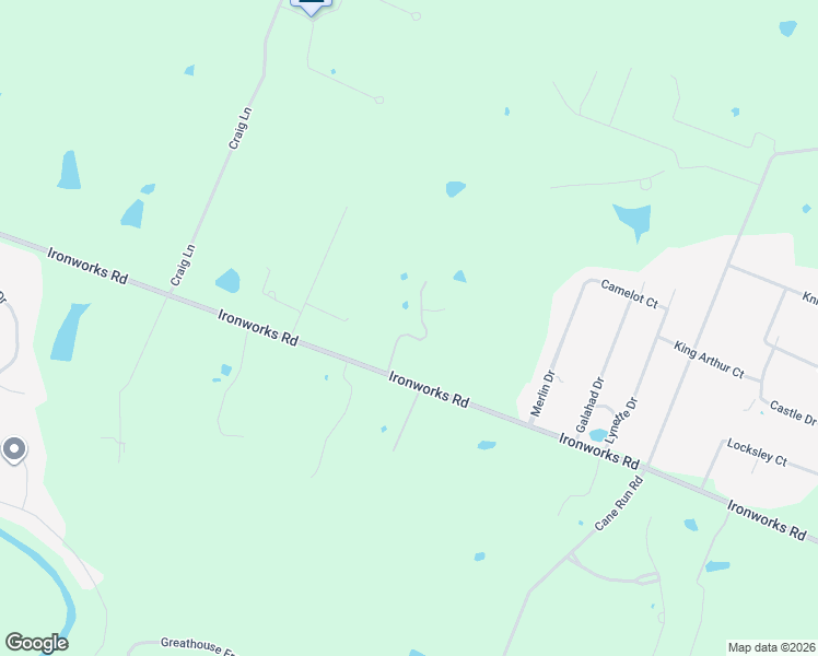 map of restaurants, bars, coffee shops, grocery stores, and more near 3669 Ironworks Road in Georgetown