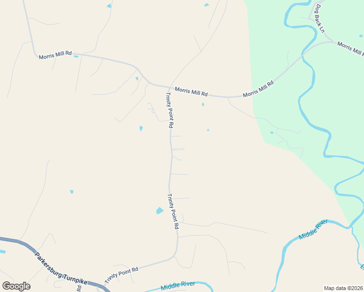 map of restaurants, bars, coffee shops, grocery stores, and more near 96 Trinity Point Road in Swoope