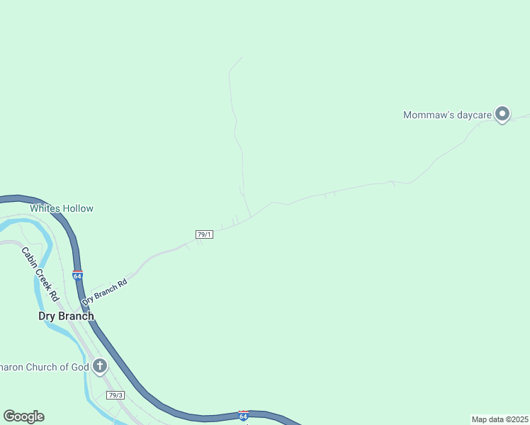 map of restaurants, bars, coffee shops, grocery stores, and more near 742 Dry Branch Road in Cabin Creek