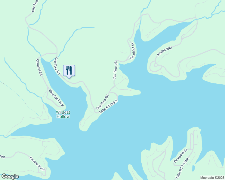 map of restaurants, bars, coffee shops, grocery stores, and more near 1-99 Johnson Brothers Dr in Gravois Mills