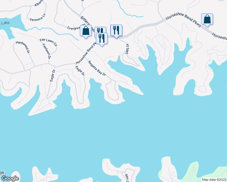 map of restaurants, bars, coffee shops, grocery stores, and more near 488 Regatta Bay Circle in Village of Four Seasons