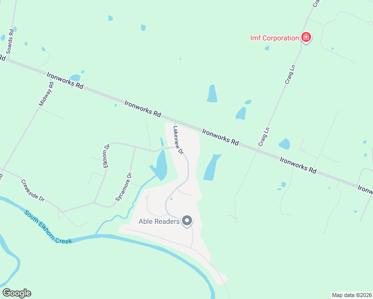 map of restaurants, bars, coffee shops, grocery stores, and more near 106 Lakeview Drive in Georgetown