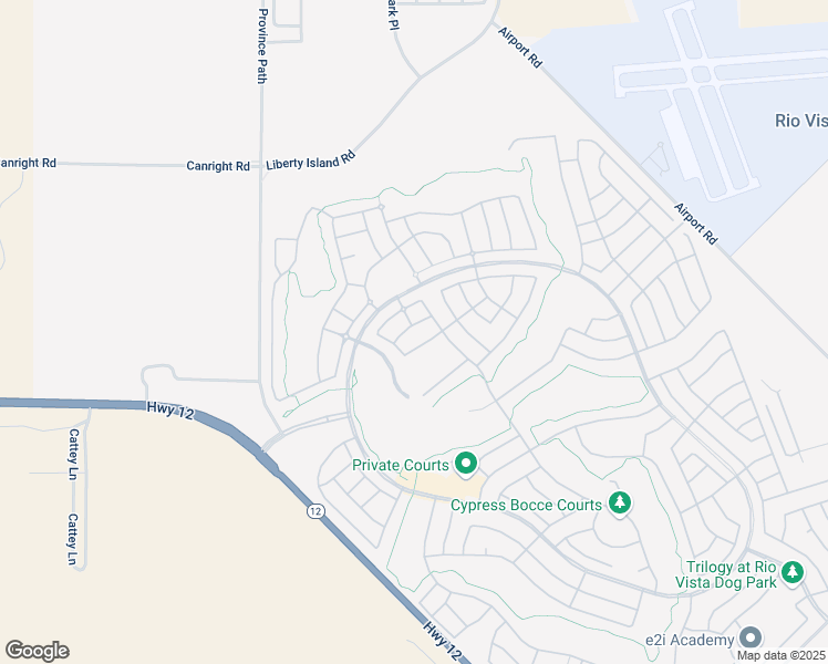 map of restaurants, bars, coffee shops, grocery stores, and more near 381 Paradise Pines in Rio Vista