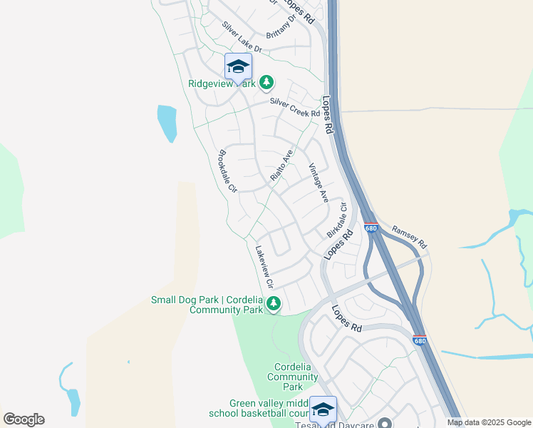 map of restaurants, bars, coffee shops, grocery stores, and more near 915 Marietta Court in Fairfield