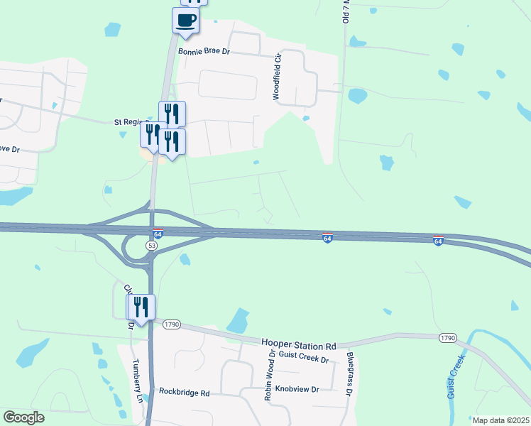 map of restaurants, bars, coffee shops, grocery stores, and more near 127 Karen Court in Shelbyville