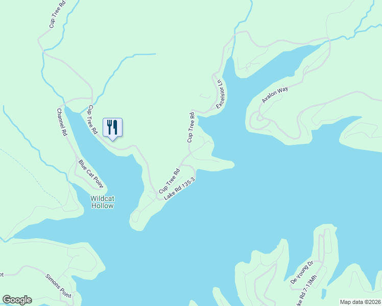 map of restaurants, bars, coffee shops, grocery stores, and more near 1 Johnson Brothers Drive in Gravois Mills
