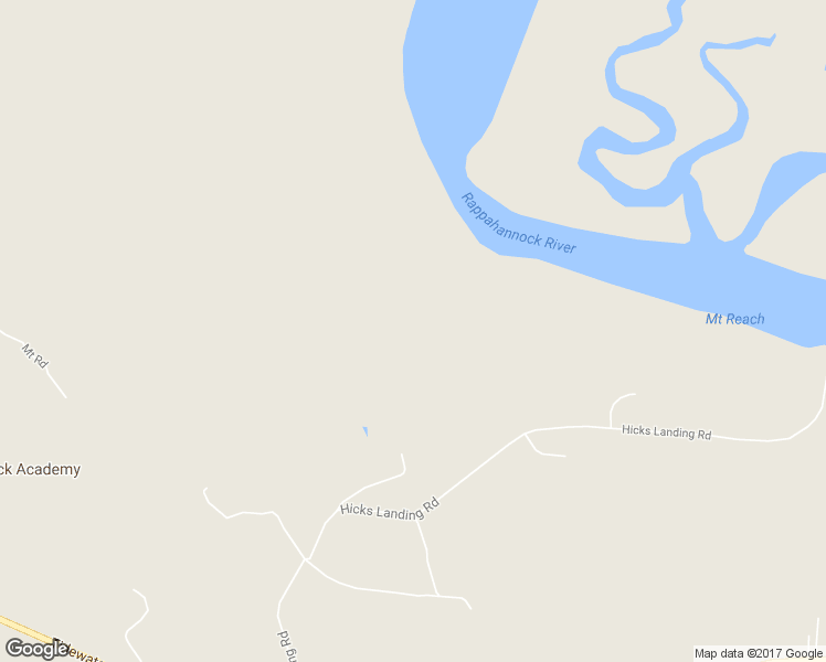 map of restaurants, bars, coffee shops, grocery stores, and more near 22335 Hicks Landing Road in Rappahannock Academy