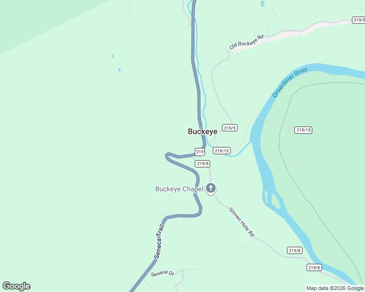 map of restaurants, bars, coffee shops, grocery stores, and more near Seneca Trail in Marlinton