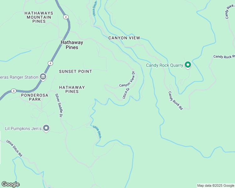 map of restaurants, bars, coffee shops, grocery stores, and more near 681 Canyon View Drive in Avery