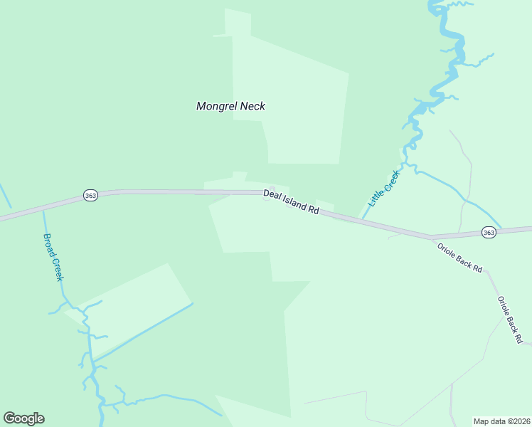 map of restaurants, bars, coffee shops, grocery stores, and more near 26339 Deal Island Road in Princess Anne