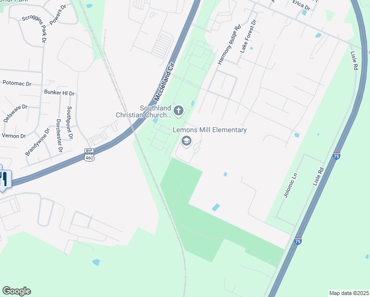 map of restaurants, bars, coffee shops, grocery stores, and more near 300 School House Road in Georgetown