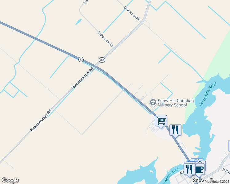 map of restaurants, bars, coffee shops, grocery stores, and more near in Snow Hill