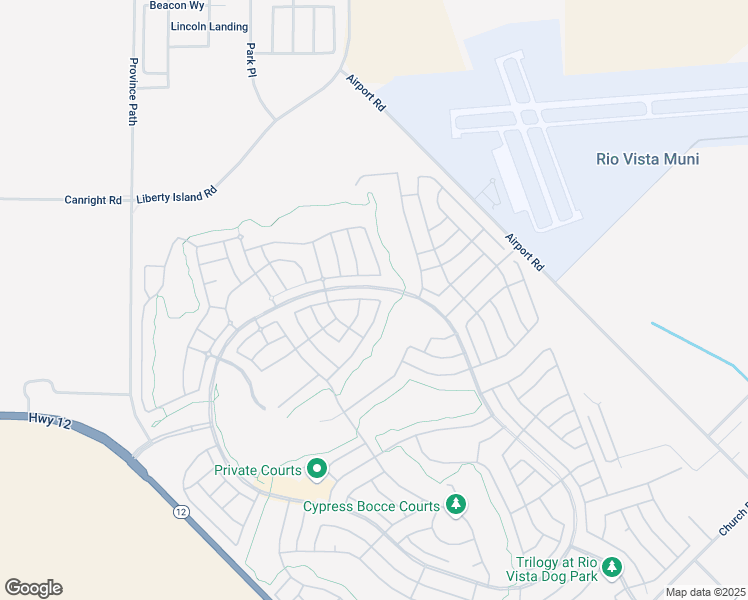map of restaurants, bars, coffee shops, grocery stores, and more near 416 Springhill Drive in Rio Vista
