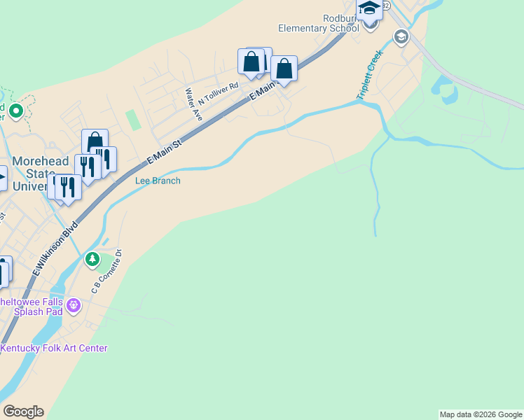 map of restaurants, bars, coffee shops, grocery stores, and more near in Morehead