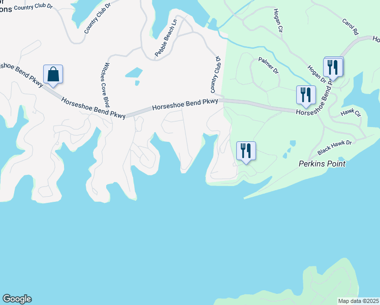 map of restaurants, bars, coffee shops, grocery stores, and more near Vintage Drive in Village of Four Seasons