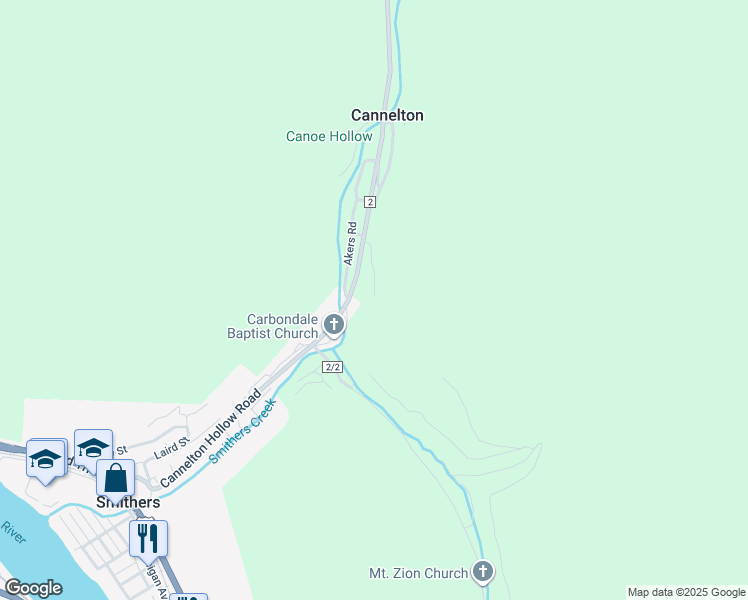 map of restaurants, bars, coffee shops, grocery stores, and more near 910 Cannelton Hollow Road in Cannelton