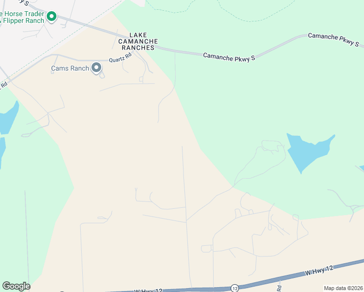 map of restaurants, bars, coffee shops, grocery stores, and more near 5331 Megan Lane in Valley Springs
