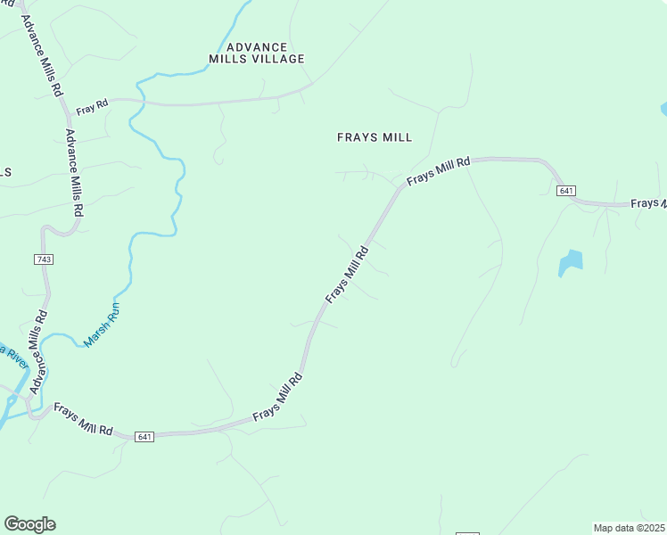 map of restaurants, bars, coffee shops, grocery stores, and more near Frays Mill Road in Albemarle County