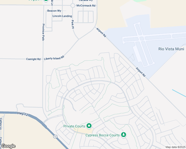 map of restaurants, bars, coffee shops, grocery stores, and more near 225 Bella Vista Way in Rio Vista