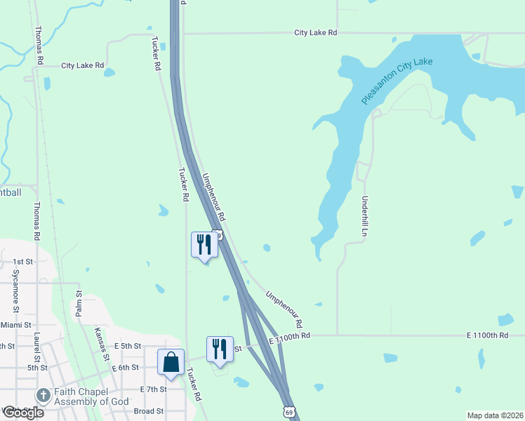 map of restaurants, bars, coffee shops, grocery stores, and more near 11179-11181 Kansas 52 Scenic in Pleasanton