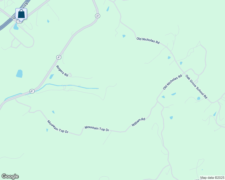 map of restaurants, bars, coffee shops, grocery stores, and more near 710 Moses Road in Mount Nebo