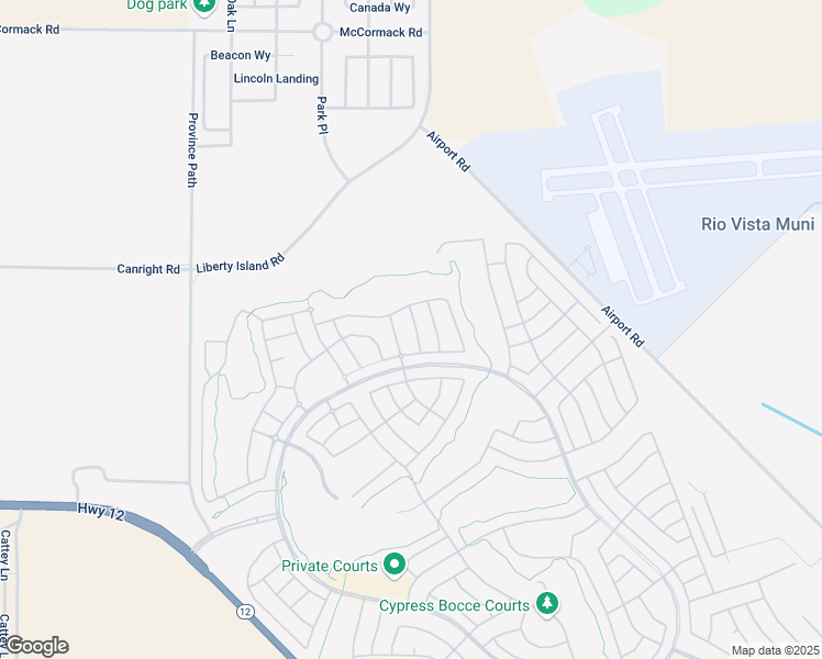 map of restaurants, bars, coffee shops, grocery stores, and more near 225 Bella Vista Way in Rio Vista