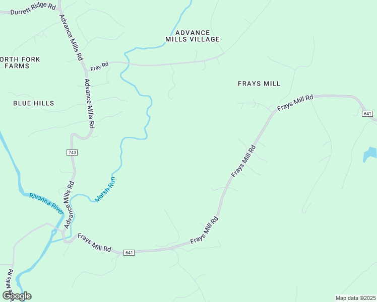 map of restaurants, bars, coffee shops, grocery stores, and more near Frays Mill Road in Albemarle County