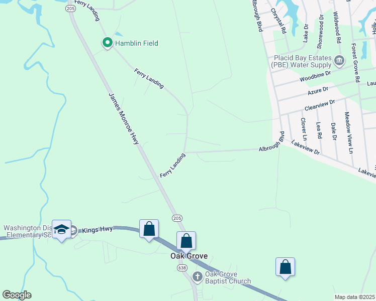 map of restaurants, bars, coffee shops, grocery stores, and more near 10 Albrough Boulevard in Colonial Beach