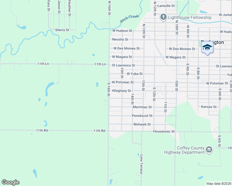 map of restaurants, bars, coffee shops, grocery stores, and more near 1504 West Cumberland Street in Burlington