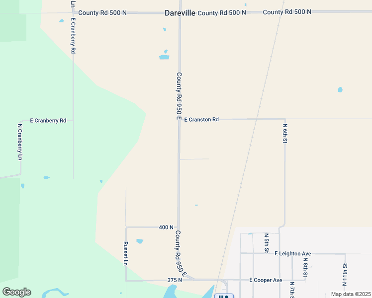 map of restaurants, bars, coffee shops, grocery stores, and more near 4360 County Road 950 East in Bonnie