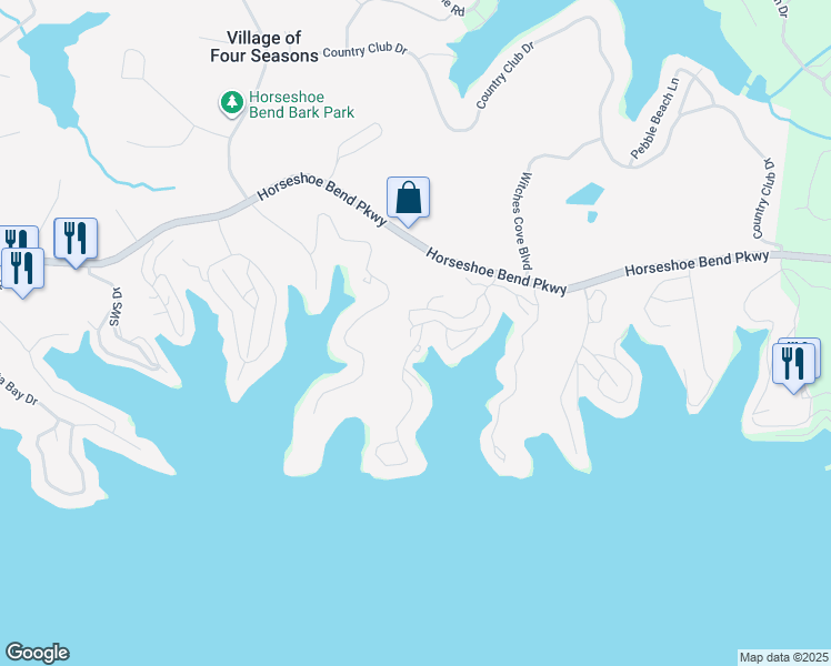 map of restaurants, bars, coffee shops, grocery stores, and more near 442 Tree Wood Drive in Village of Four Seasons