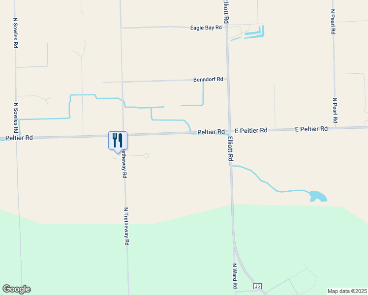map of restaurants, bars, coffee shops, grocery stores, and more near 11644 East Peltier Road in Acampo