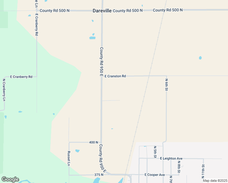 map of restaurants, bars, coffee shops, grocery stores, and more near 4360-4498 County Road 950 East in Bonnie