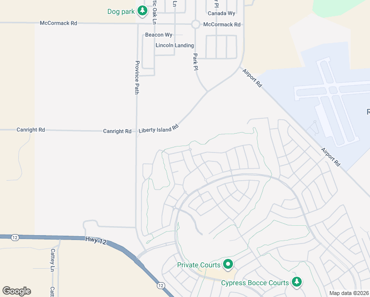 map of restaurants, bars, coffee shops, grocery stores, and more near 375 Gold Hills Drive in Rio Vista